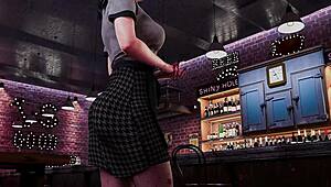 milf dances naked, kisses and gets licked in game