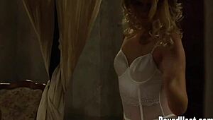 oh wow, nude lesbian slaves passionately kiss and finger mistress's pussy!