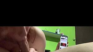 Redheaded babe enjoys my big cock in part 2