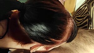 booty bitch sucks cock after cock with sexy female dirty talk