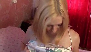 hot blonde engages in solo relaxation with toys