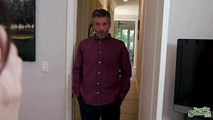 Mike Mancini sees Eliza Ibarra naked and they do deepthroat and blowjob!