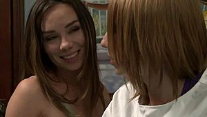 Cute lesbian babes fingering each other 😍