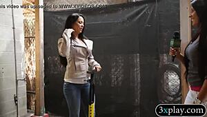 wow, brunette babe shows tits for cash nude!