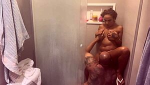 sexy shower encounter with beautiful latina diva