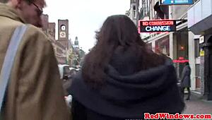 Black Dutch hooker sucks cock before doggystyle