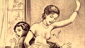 vintage erotic illustration captures sensual charm. it revives classic anime style with retro flair.