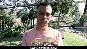 Straight latin twink gabriel leonardo fucks gay guy for cash in street pov first time