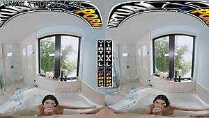 kiana kumani bathes in the tub with pov fucking and quickie action