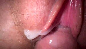 Secret Close-Up Fuck with Teen Stepsister's Tight Creamy Pussy