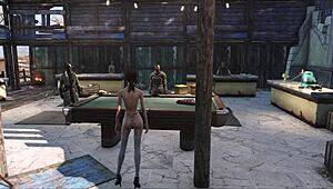 Fo4 Pool Table Party Turns Into Wild Hentai Action