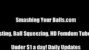 Femdom Punishes With Ball Kicking And Humiliation Screams