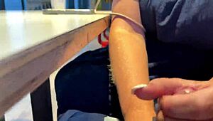 this milf’s sloppy handjob outdoors beats fast food with risky public vibes