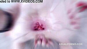 Intense interracial gangbang with small angel getting pounded by multiple monsters