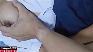 filming thai student getting pounded with loud creampie moans 😍