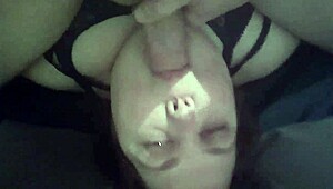 She sucks that big cock like a taboo sister.