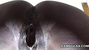 I feel that big interracial cock pounding me doggy style, creampie filling me up.