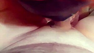 amateur hot wife slurps on cock and gets creampie from redhead milf couple