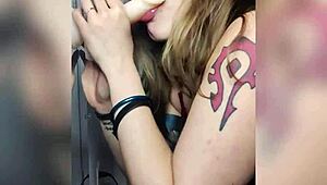 Catching Stepbro Sniffing Panties Turns Into Wild Blonde Solo