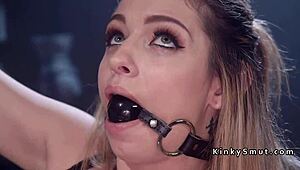 Brunette rimming and anal fucking in bondage?