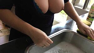 Watch the milf flashing in the household ending with a fuck