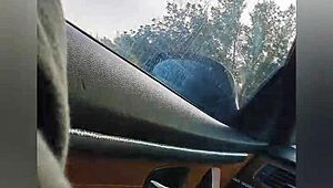 Milf Almost Caught in Parking Lot