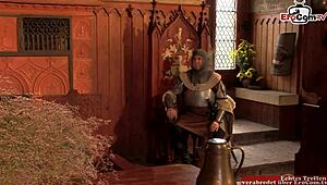 Skinny brunette and busty blonde have lesbian sex