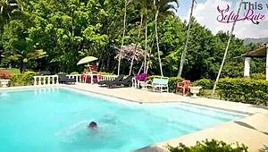 Friends challenge me to pool mischief, making me horny with games