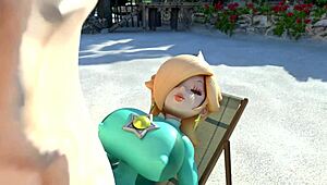 Welcome to Futa Island! Big tits shemale fucks with monster cock!