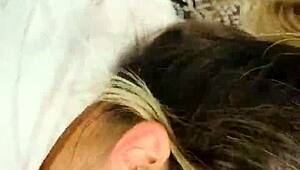 sexy latina takes facial from monster cock