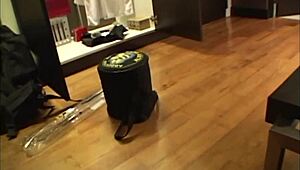 A cute girl came home and aroused her friend who wanted her