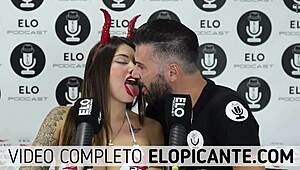 Sara blonde sucks lollipop in spicy room