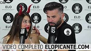 Sara blonde sucks lollipop in spicy room