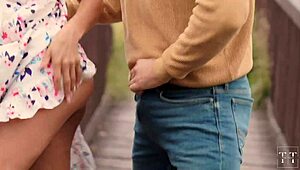 i cum on my fianc�e's wet tits in the forest