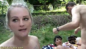 extreme outdoor oktoberfest fuck orgy with big tits and monster cocks 😈