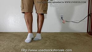 Gay guy dominates in dirty sock fetish roleplay