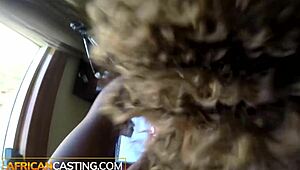 Black Swimsuit Model Seduces With Pussy Skills At Casting