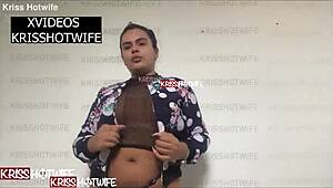 Kriss hotwife feels bold in see-through outfit at gym