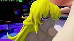 Futuristic hentais in bar encounter with futa