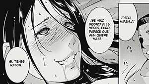 who does the wife moan for in this hentai orgy?