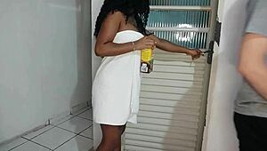 Blonde Teen Drops Towel In Front Of Neighbor And Gets Him Hard