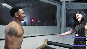 Friends having a hot group sex on the sofa with big asses