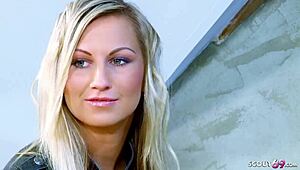 Tiny blonde teen gets roughly seduced and fucked by old guy during job interview