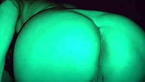 Stealthy blowjob from stepmom in pitch black - secret camera