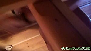 Young girls giving head at a wild party