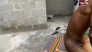 Mature milf wife takes big black cock doggystyle outdoors first time
