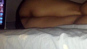 teen watches husband masturbate while getting assfucked hard