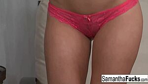 samantha saint showing off her amazing curves. wanna see her pussy?