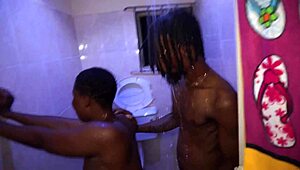 Blonde's Wet Shower Fuck with Monster Cock Before Dinner!