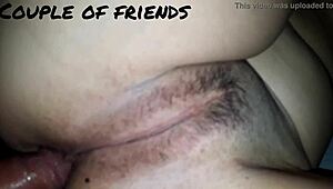 Amateur couple shares intimate moments in bed